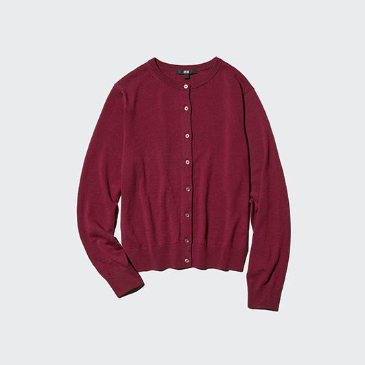 Merino Crew Neck Cardigan