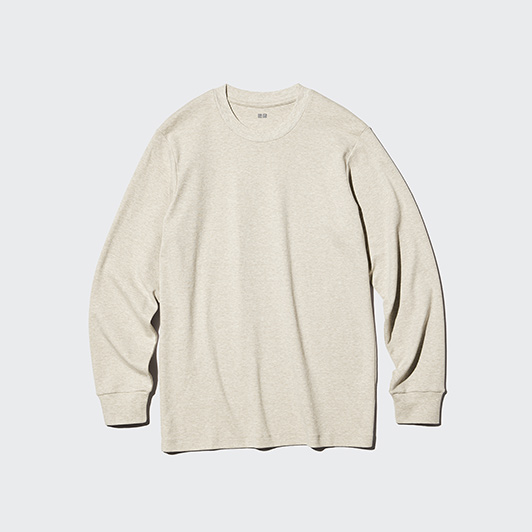 Soft Brushed Crew Neck Long Sleeve T-Shirt