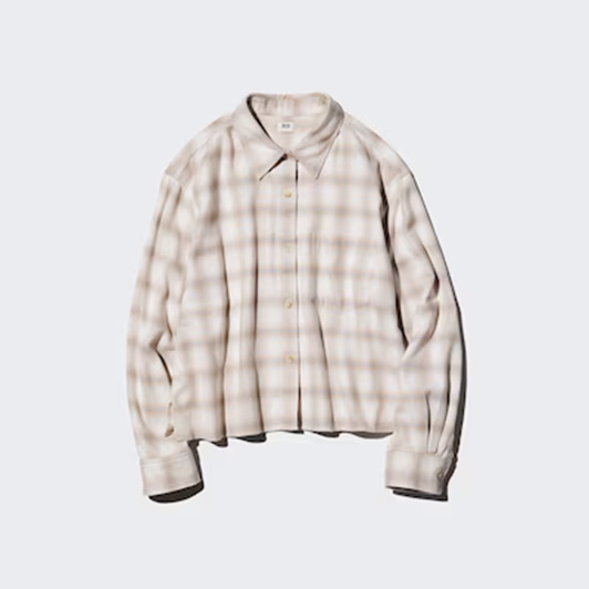 플란넬박시셔츠(긴팔)옴브레체크B