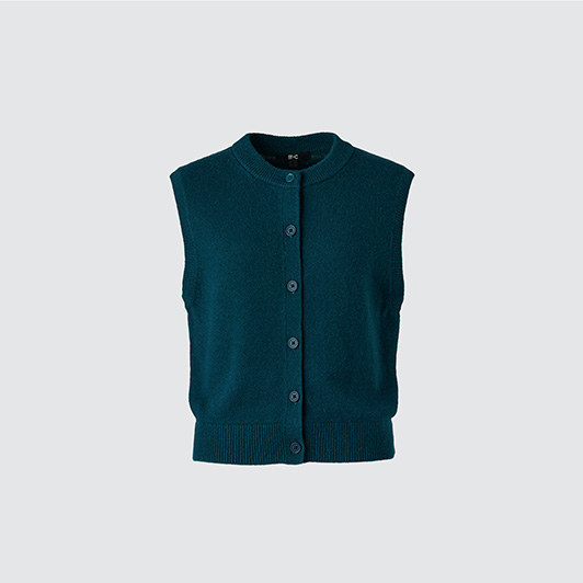 Cashmere Crew Neck Short Vest