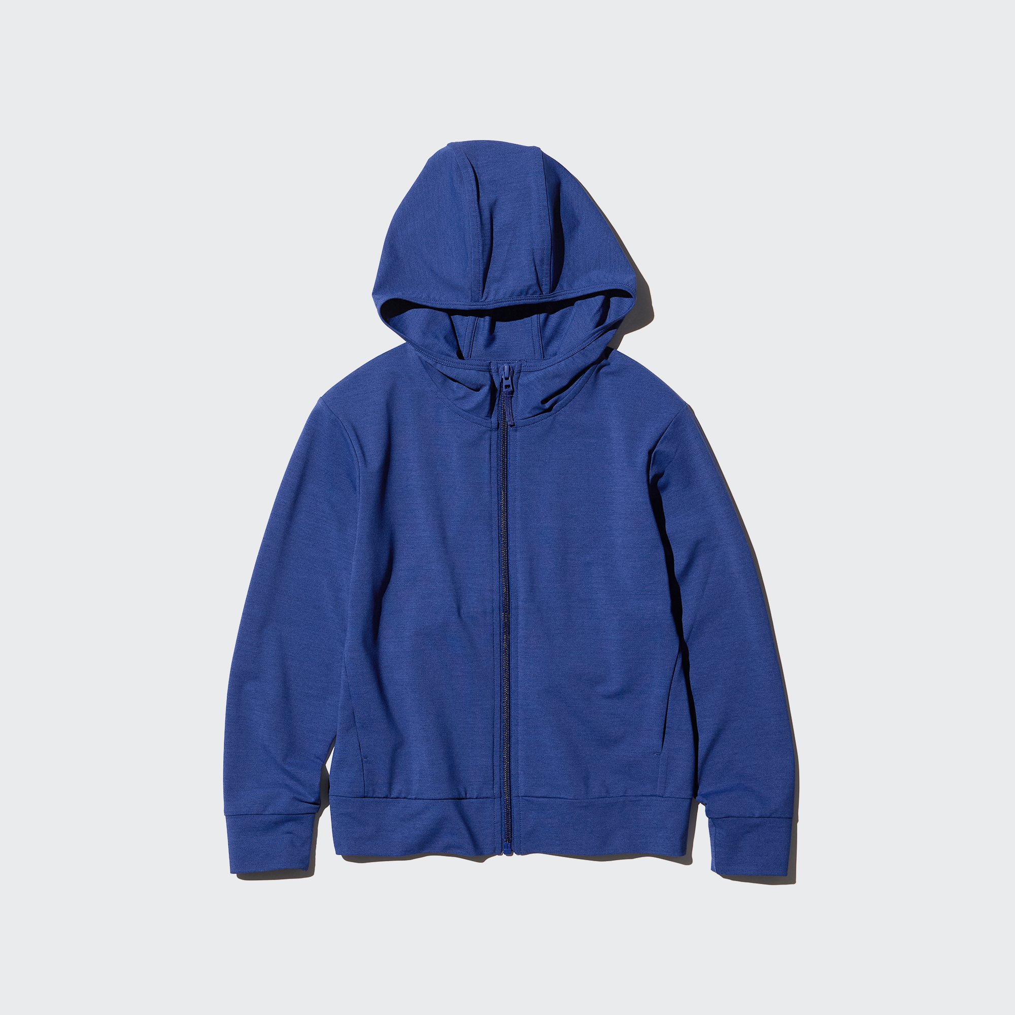 AIRism Áo Hoodie Chống UV Vải Mắt Lưới Kéo Khóa