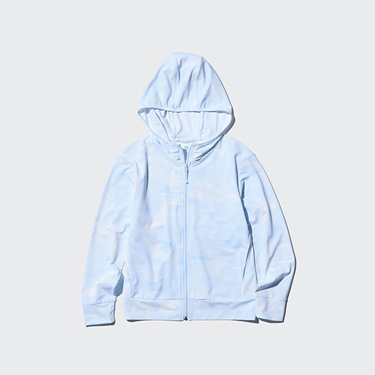 童裝 AIRism防曬網眼連帽外套(長袖)