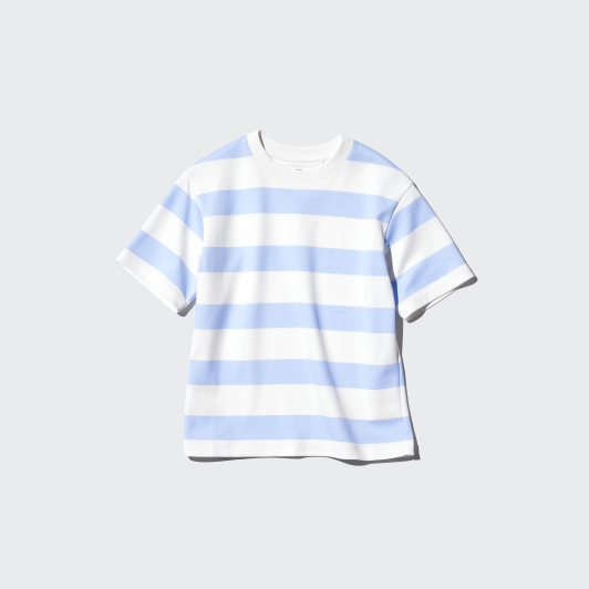 KIDS AIRism Cotton Striped Crew Neck T-Shirt