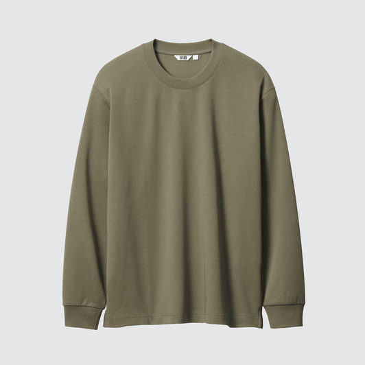 AIRism Cotton Crew Neck T-Shirt | Long Sleeve | UNIQLO Masterpiece 2024 ...