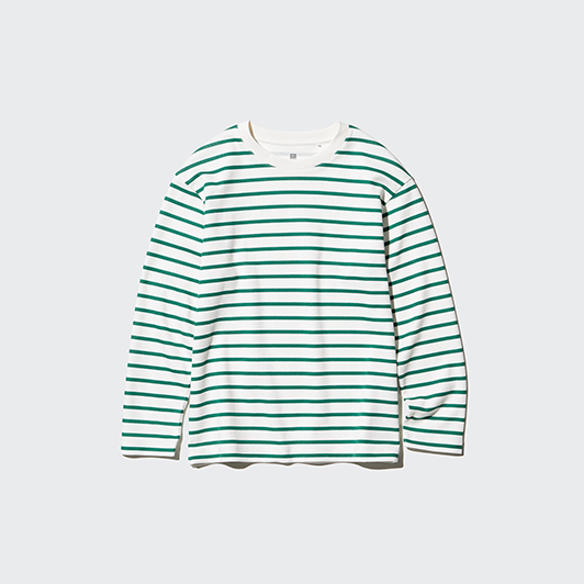 AIRism Cotton Crew Neck Long-Sleeve T-Shirt