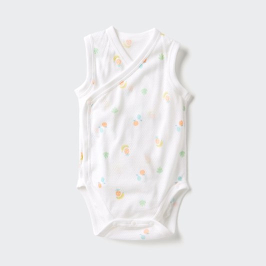 Cotton Mesh Bodysuit Sleeveless