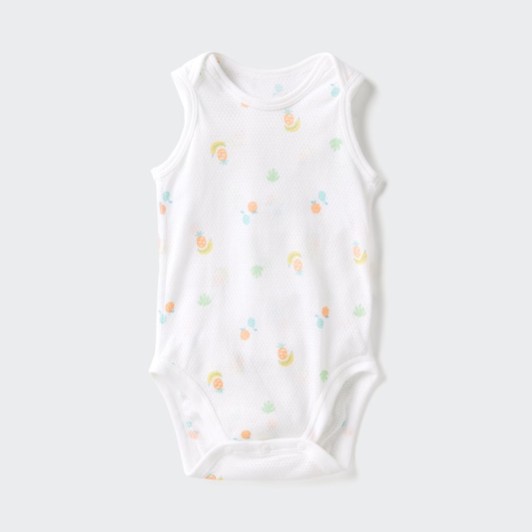 Cotton Mesh Bodysuit Sleeveless