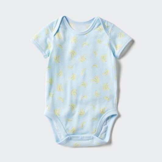 Cotton Mesh Short Sleeve Bodysuit