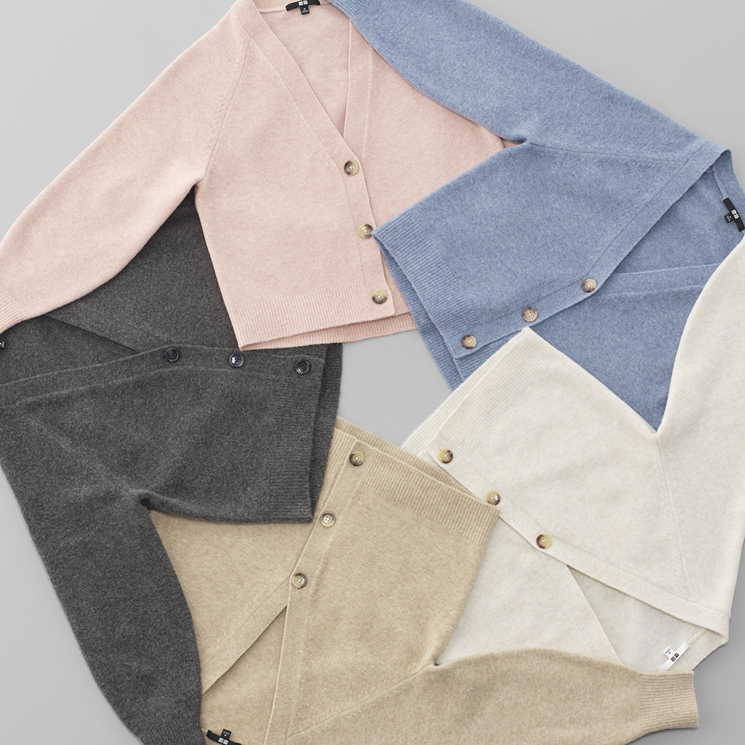UNIQLO Masterpiece｜SOUFFLE YARN LONG SLEEVE SHORT CARDIGAN｜UNIQLO HONG