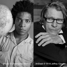 Jean-Michel Basquiat (artista) e Christopher Makos (fotografo)