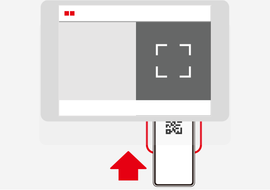 UNIQLO会員証のQRコードをスキャンします。