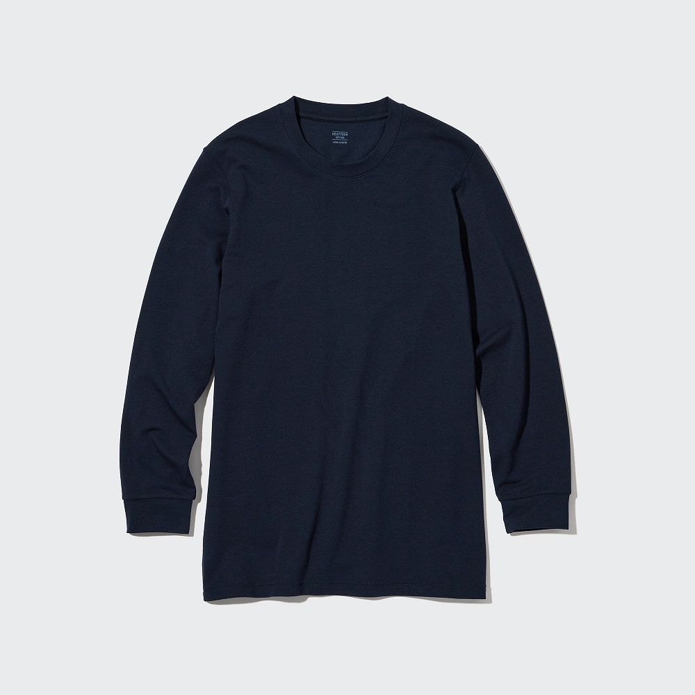 ヒートテックコットンクルーネックT(極暖・9分袖)