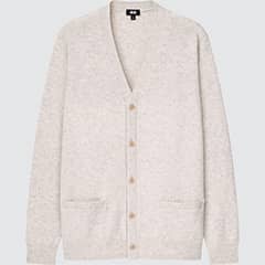 プレミアムラムVネックカーディガン(長袖)