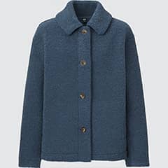 ボアフリースステンカラーショートコート