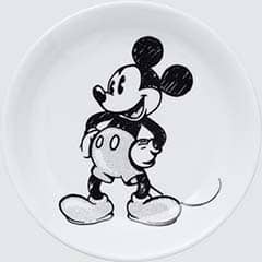 モノクローム ミッキーマウス アート バイ ジョシュア・ヴィーダス マメザラ（12cm）