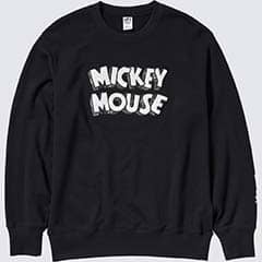 モノクローム ミッキーマウス アート バイ ジョシュア・ヴィーダス スウェットシャツ（長袖）