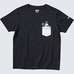 KIDS モノクローム ミッキーマウス アート バイ ジョシュア・ヴィーダス UT グラフィックTシャツ（半袖）