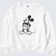 KIDS モノクローム ミッキーマウス アート バイ ジョシュア・ヴィーダス スウェットシャツ（長袖）