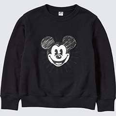 KIDS モノクローム ミッキーマウス アート バイ ジョシュア・ヴィーダス スウェットシャツ（長袖）