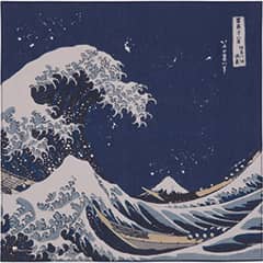 江戸浮世絵 葛飾 北斎 バンダナ