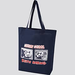 ミッキーマウス × キース・へリング エコ フレンドリー プリント バッグ(M)