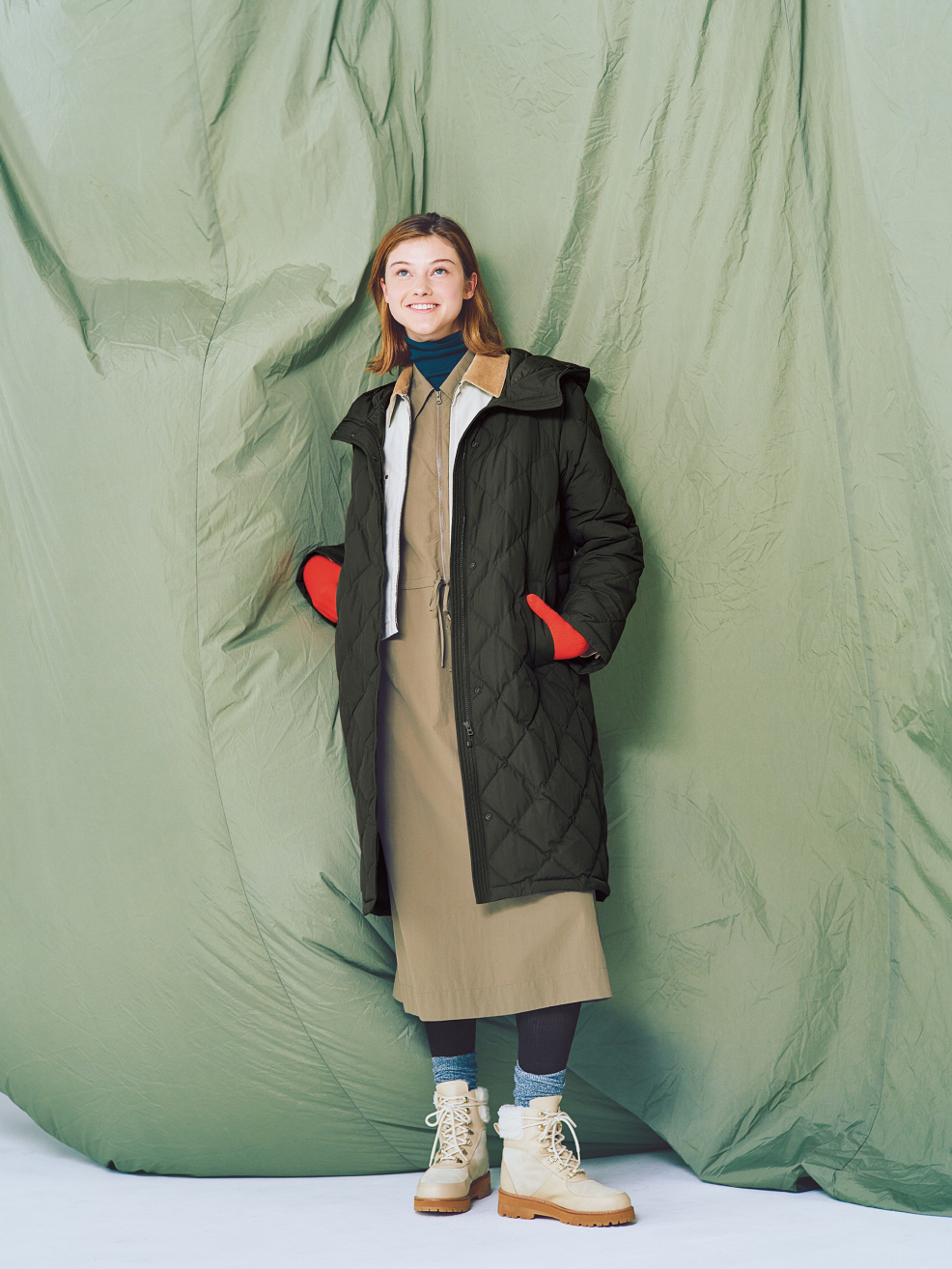 Long coat style model image