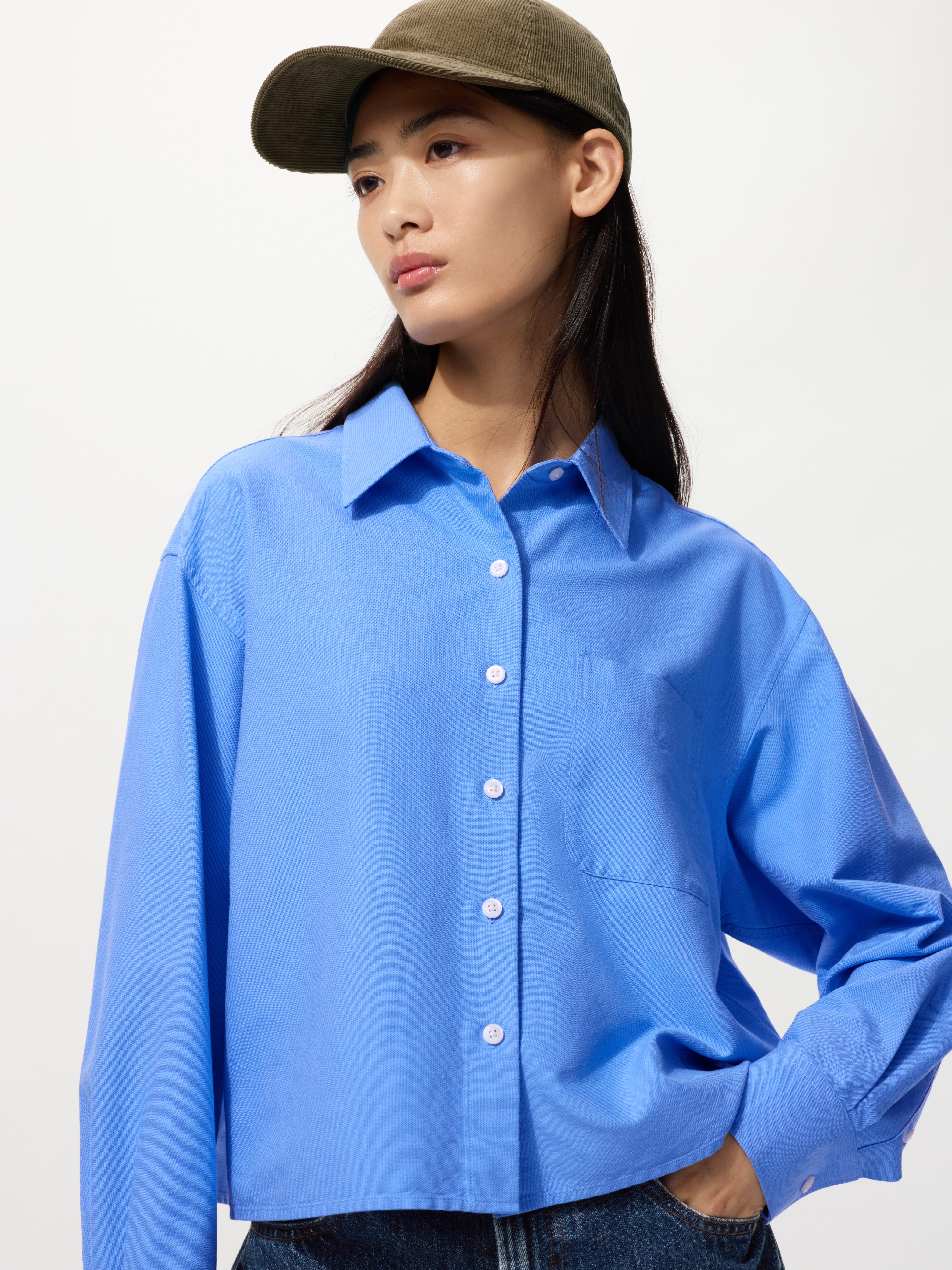 女裝 牛津寬版襯衫(長袖) (UNIQLO and JW ANDERSON)