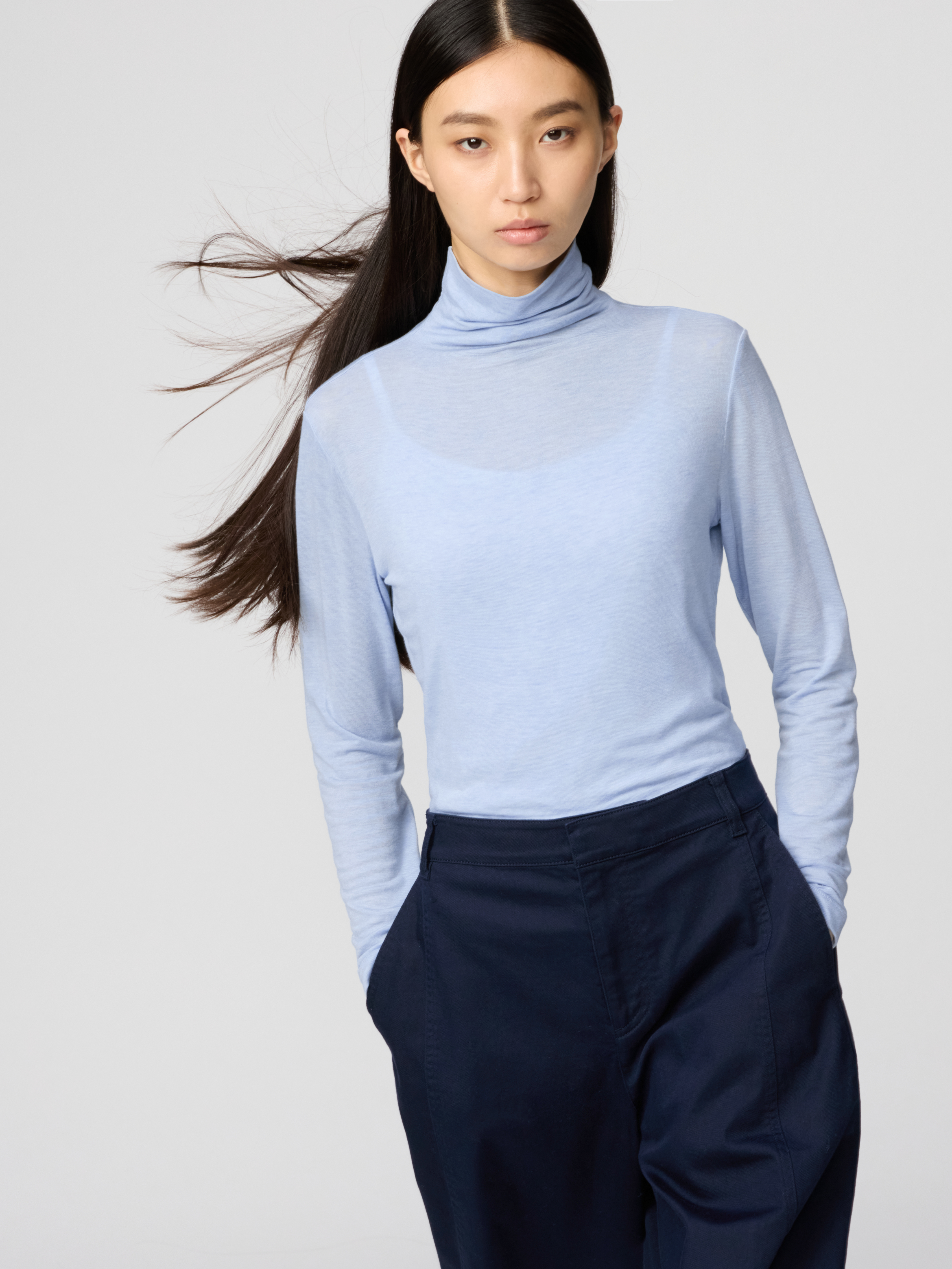 女裝 HEATTECH極暖 喀什米爾混紡高領T恤(長袖) (UNIQLO : C)