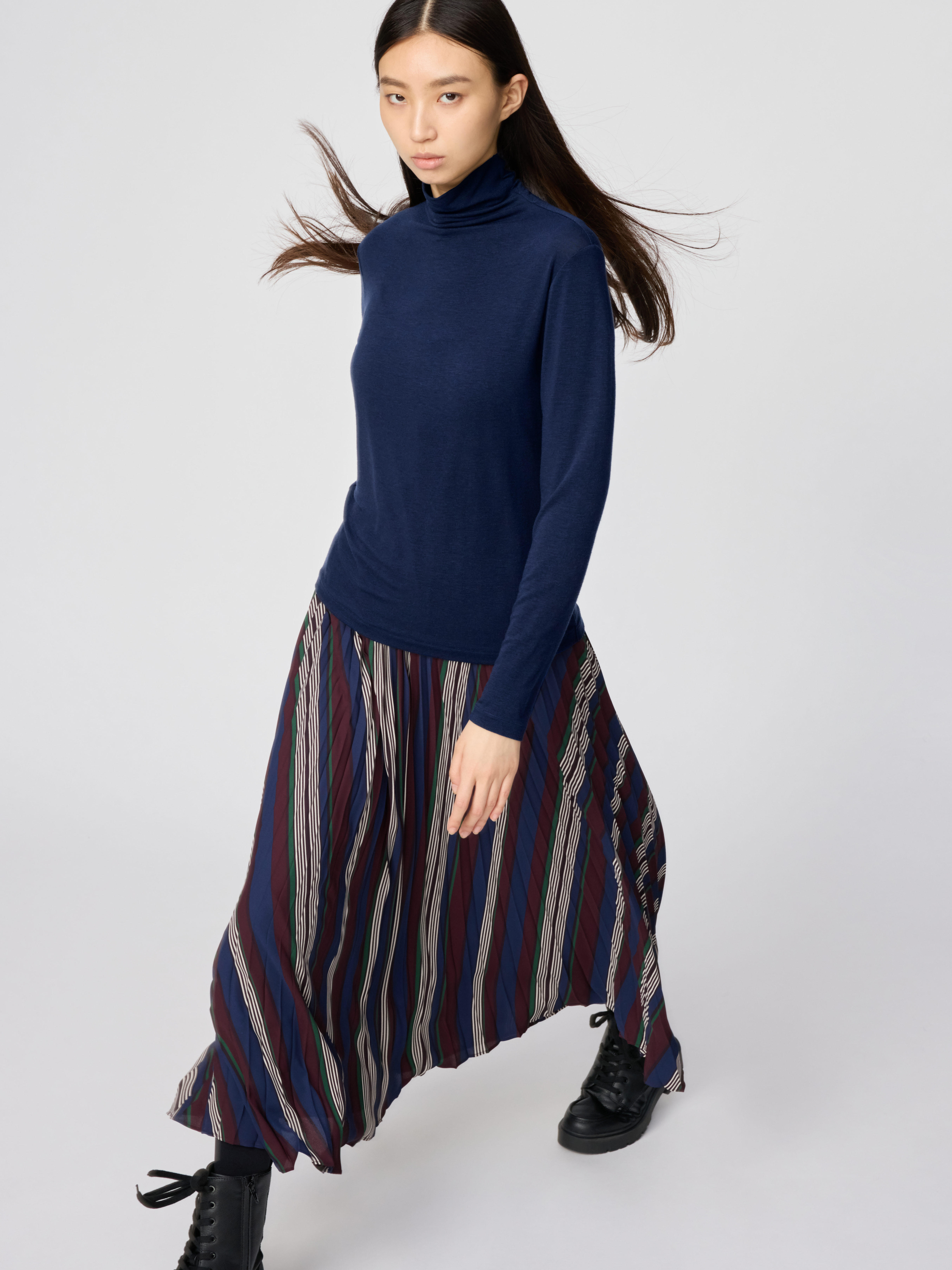 女裝 HEATTECH極暖 喀什米爾混紡高領T恤(長袖) (UNIQLO : C)