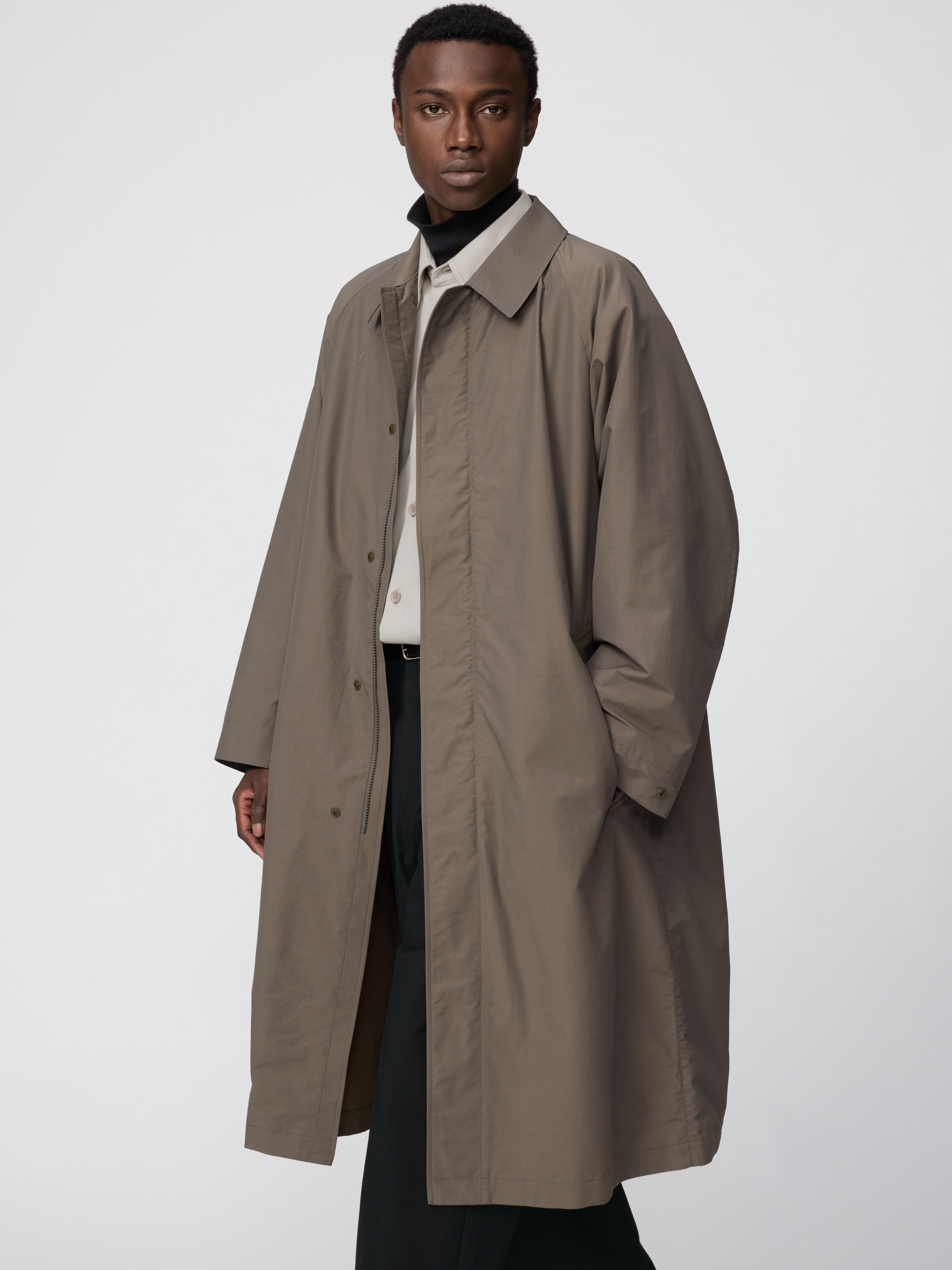 寬版單排釦大衣 (Uniqlo U)