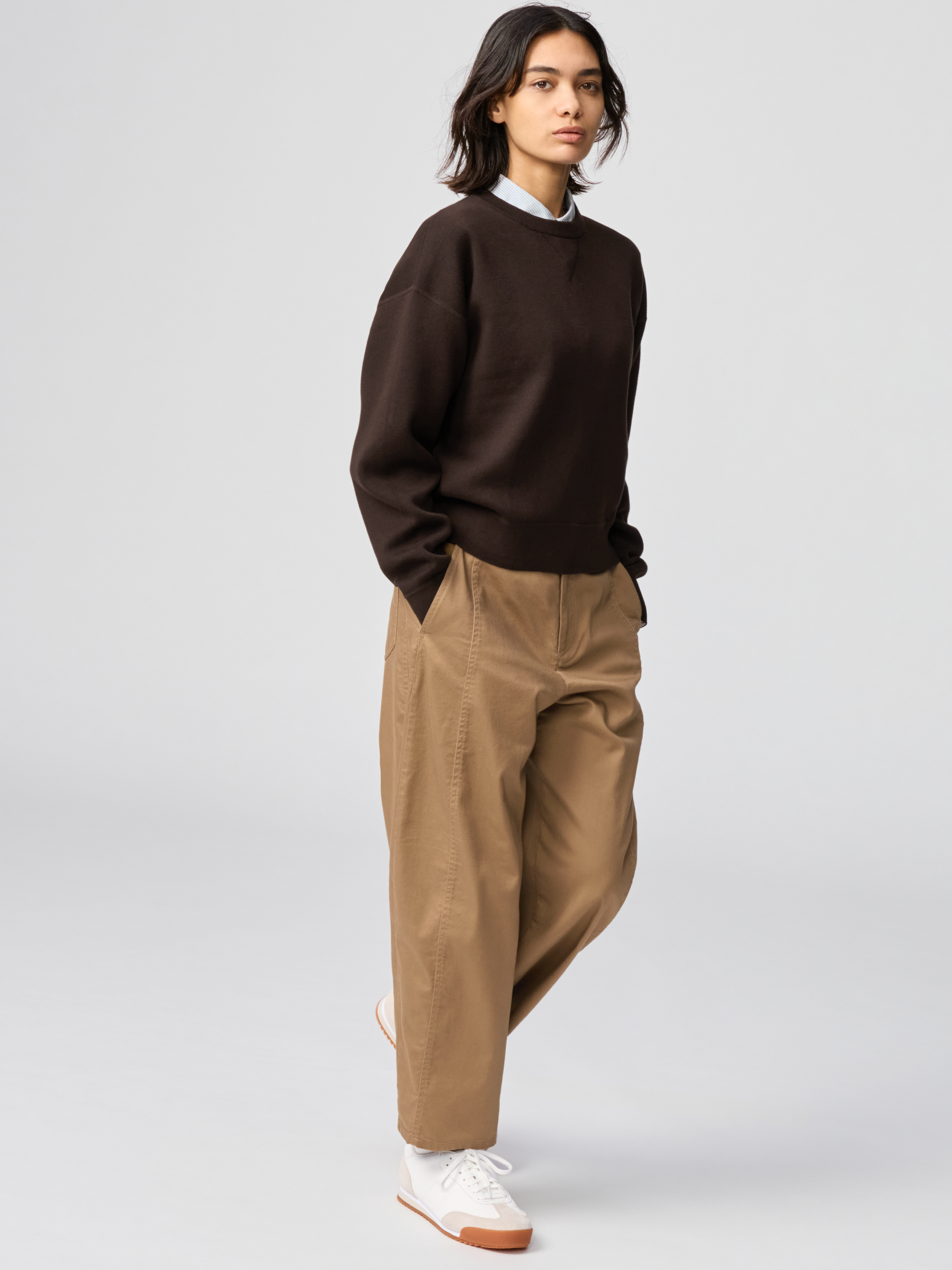 女裝 棉質繭型九分褲 (UNIQLO : C)