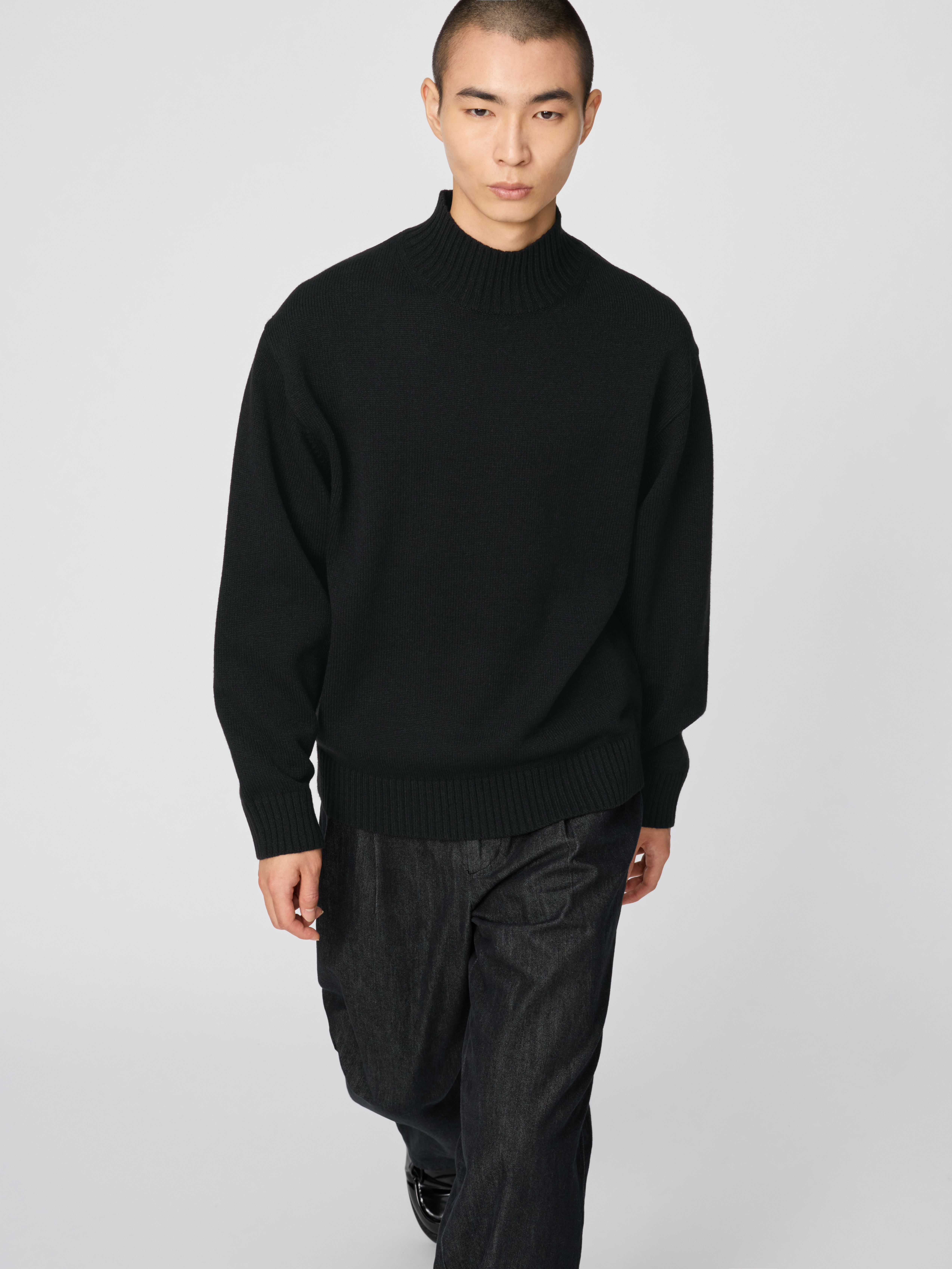 中高領毛衣(長袖) (UNIQLO : C)