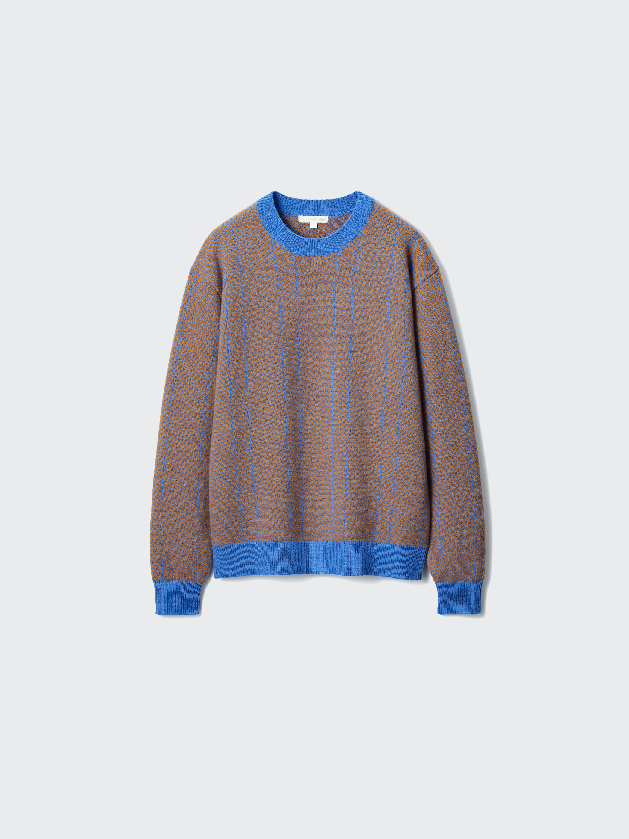 LAMBSWOOL HERRINGBONE CREW NECK SWEATER (UNIQLO and JW ANDERSON)