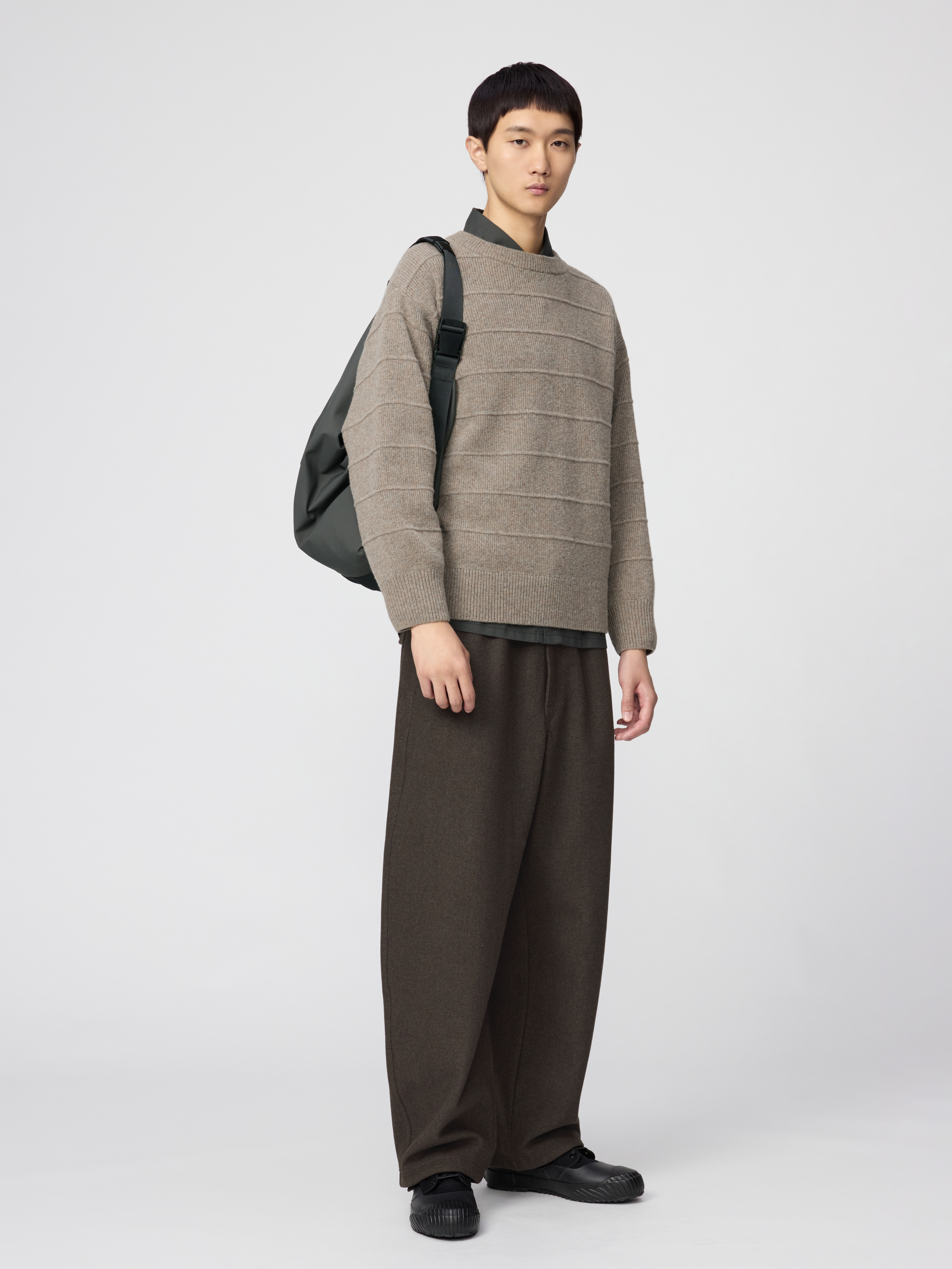 刷毛休閒寬褲 (Uniqlo U)