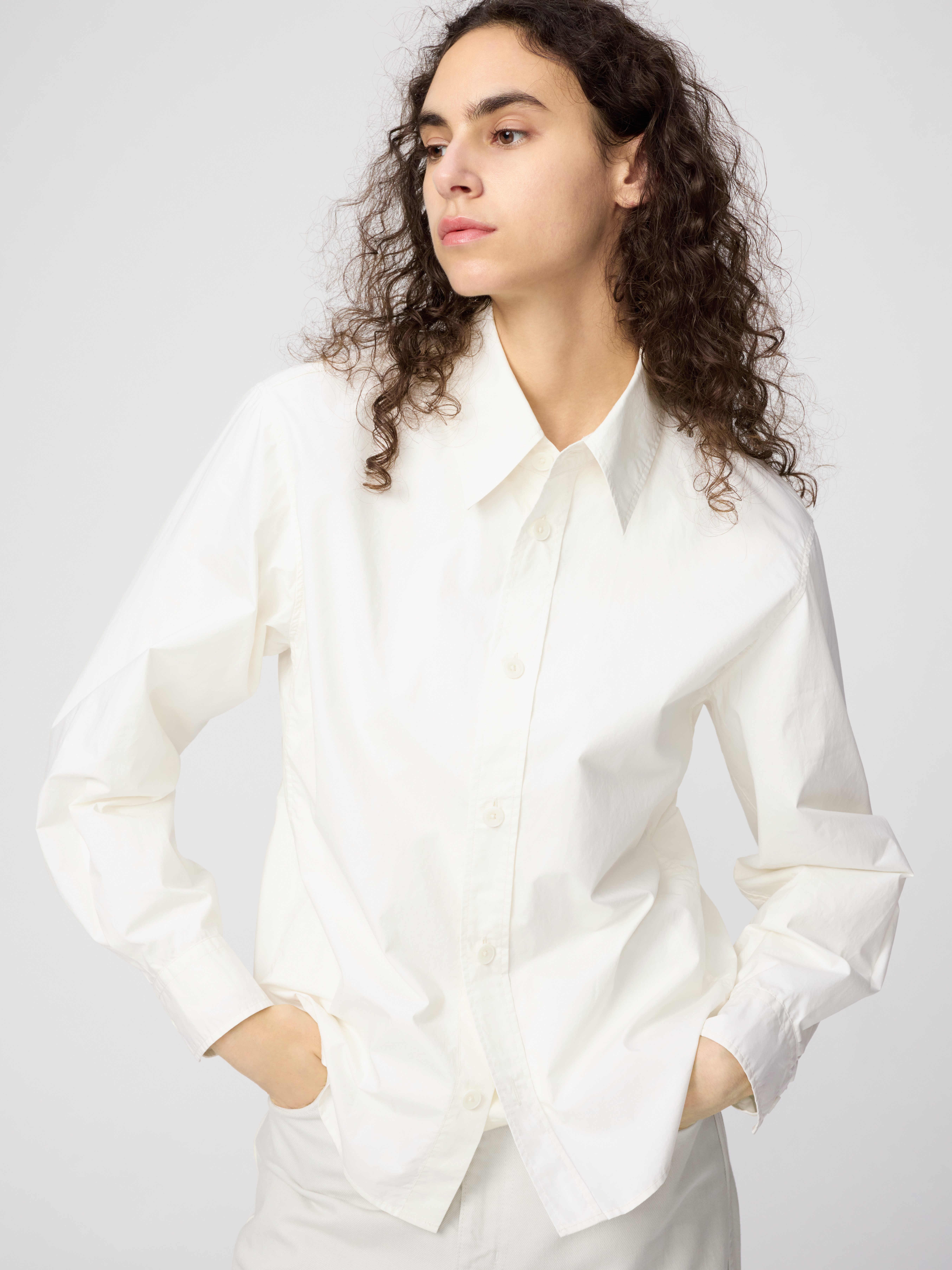 女裝 棉質襯衫(長袖) (Uniqlo U)