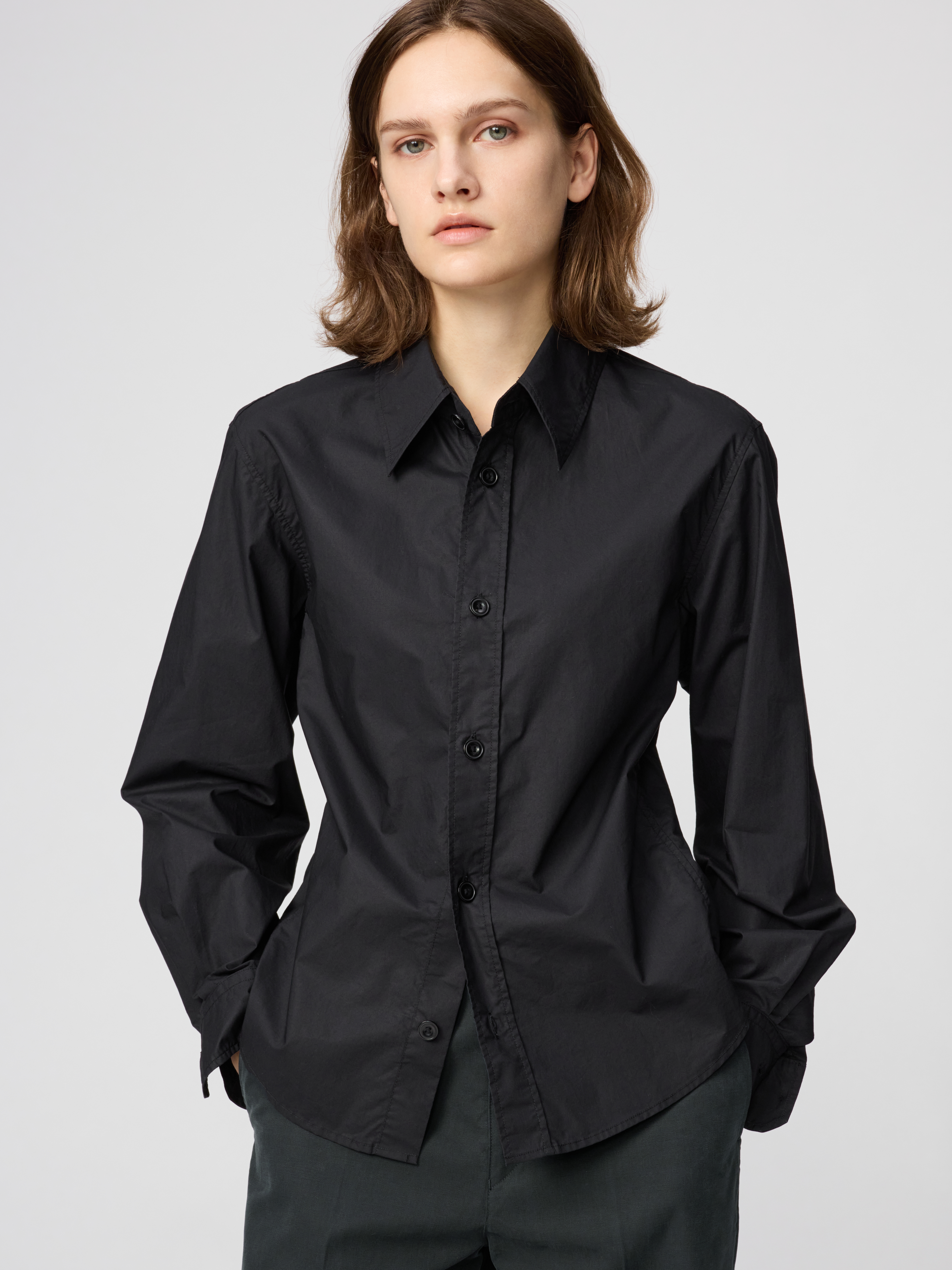 女裝 棉質襯衫(長袖) (Uniqlo U)