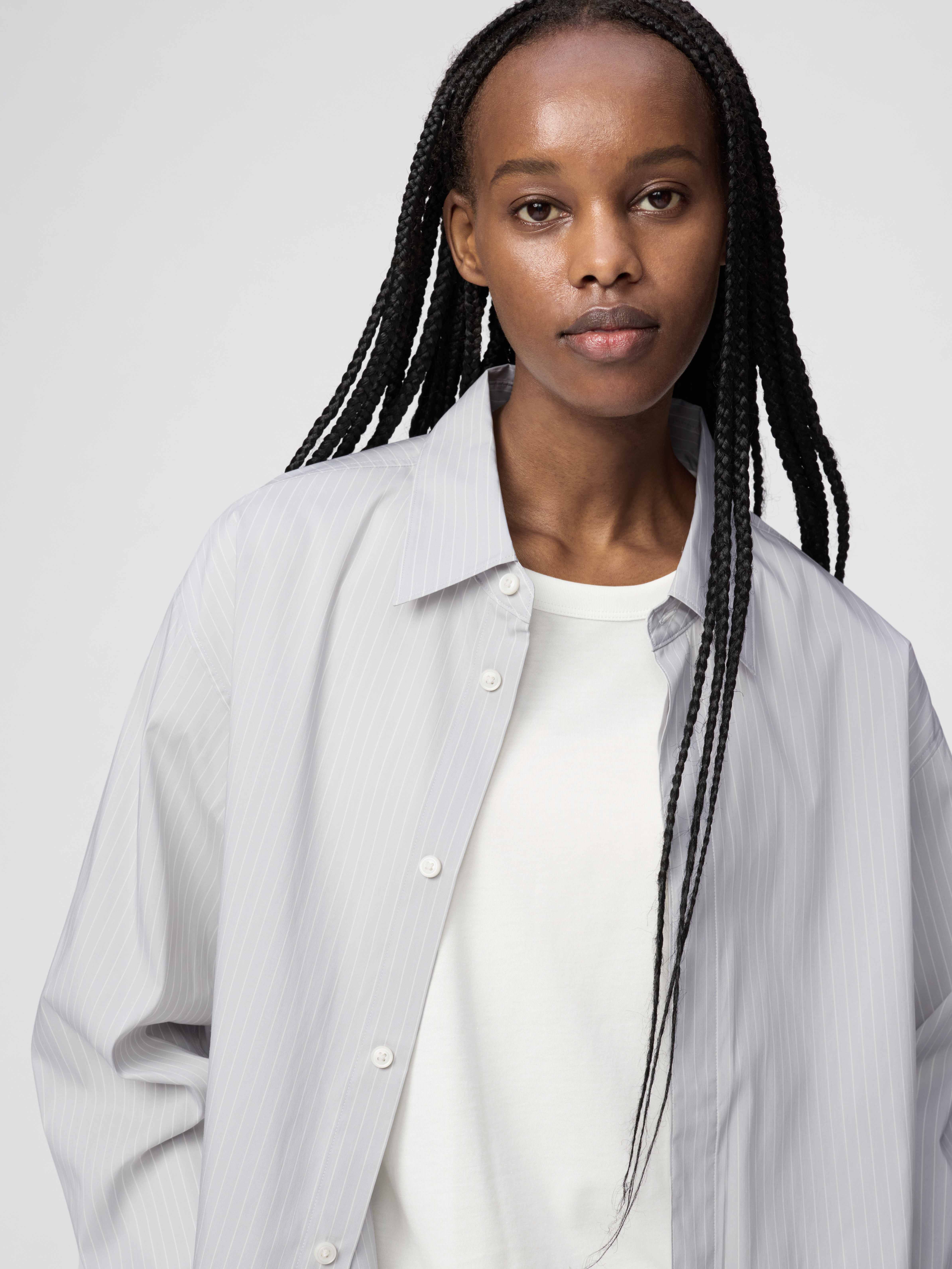女裝 垂墜風襯衫(長袖) (Uniqlo U)