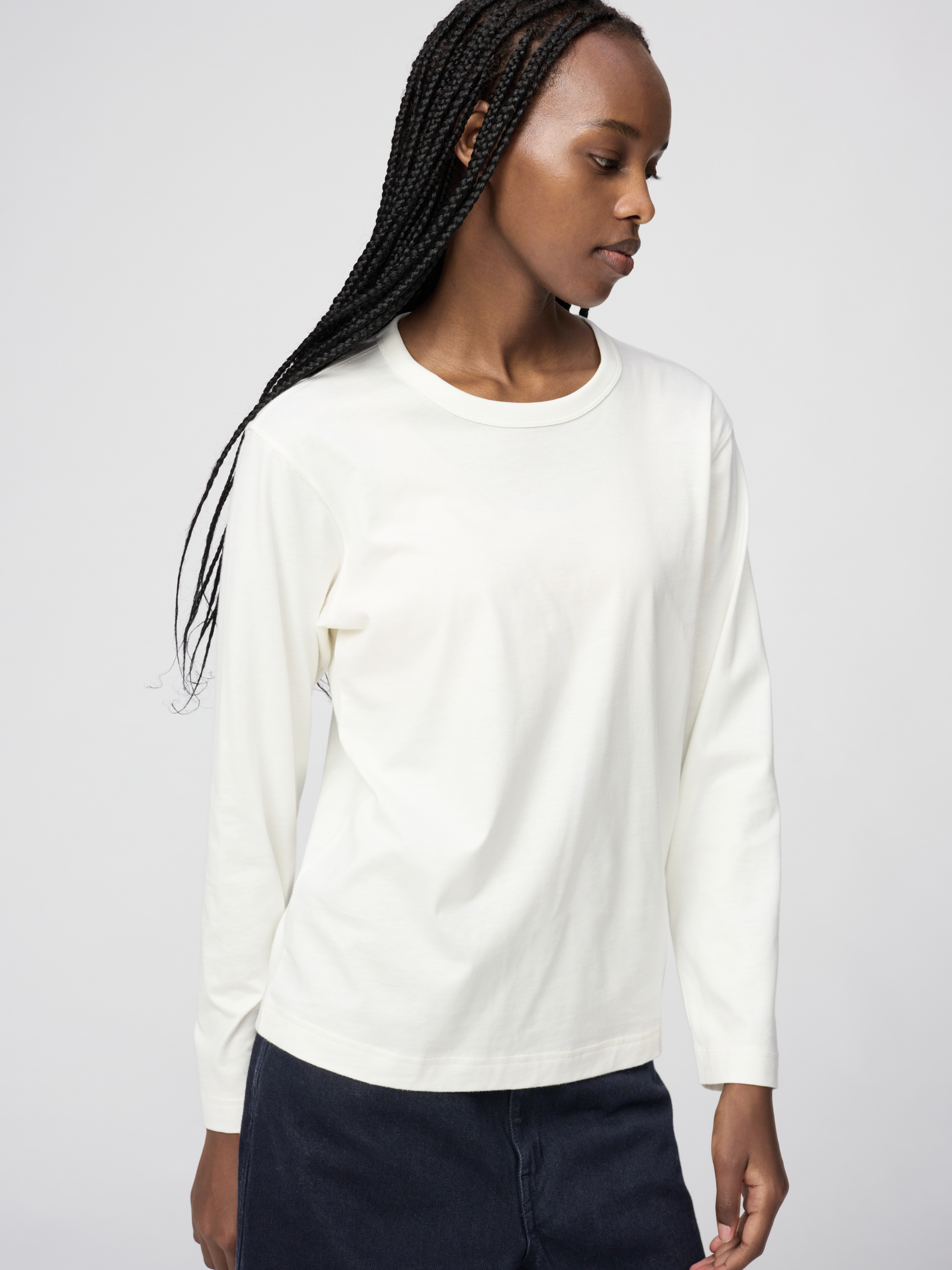 女裝 SUPIMA COTTON圓領T恤(長袖) (Uniqlo U)