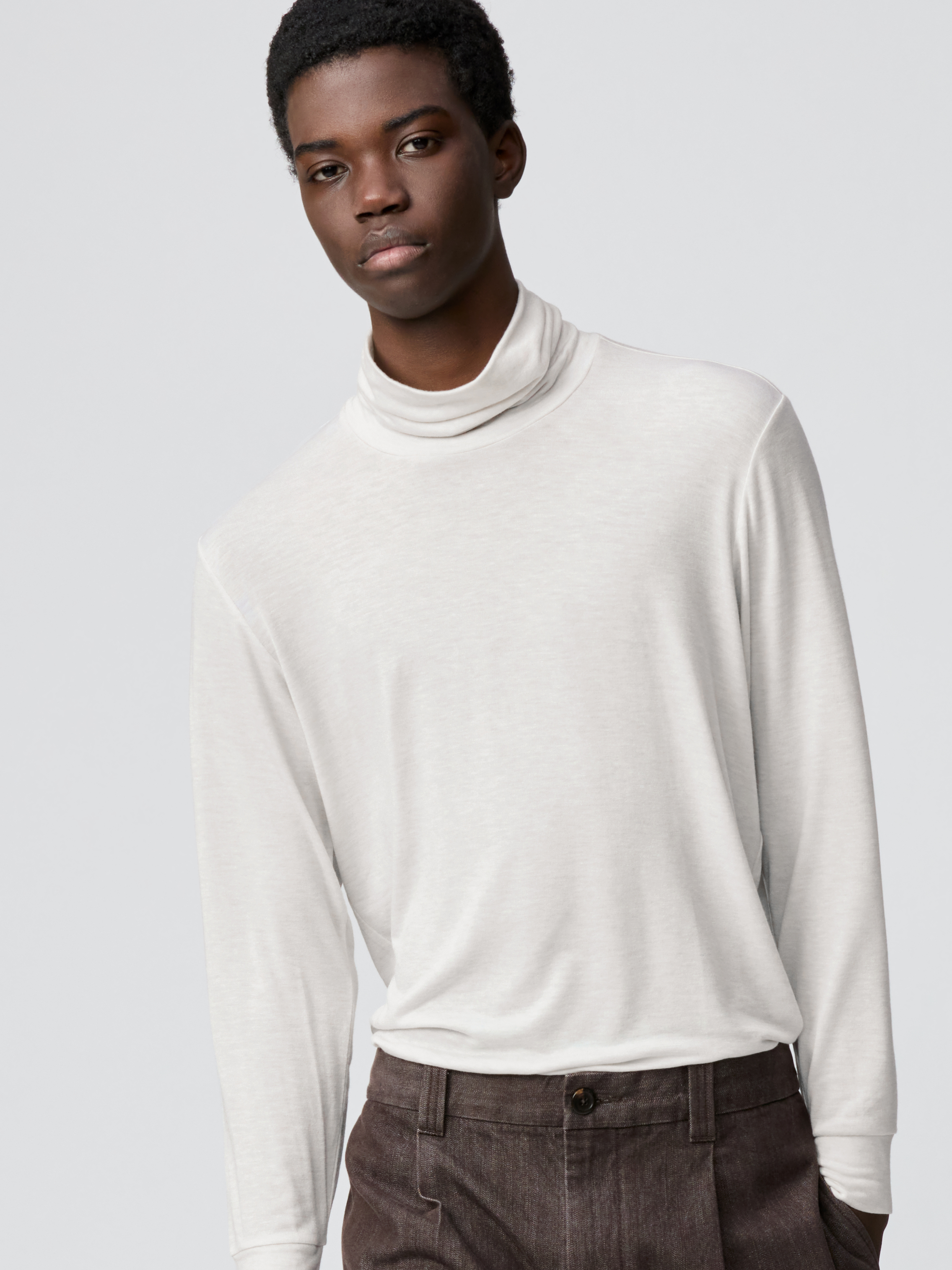 HEATTECH極暖喀什米爾混紡高領T恤(九分袖) (UNIQLO : C)