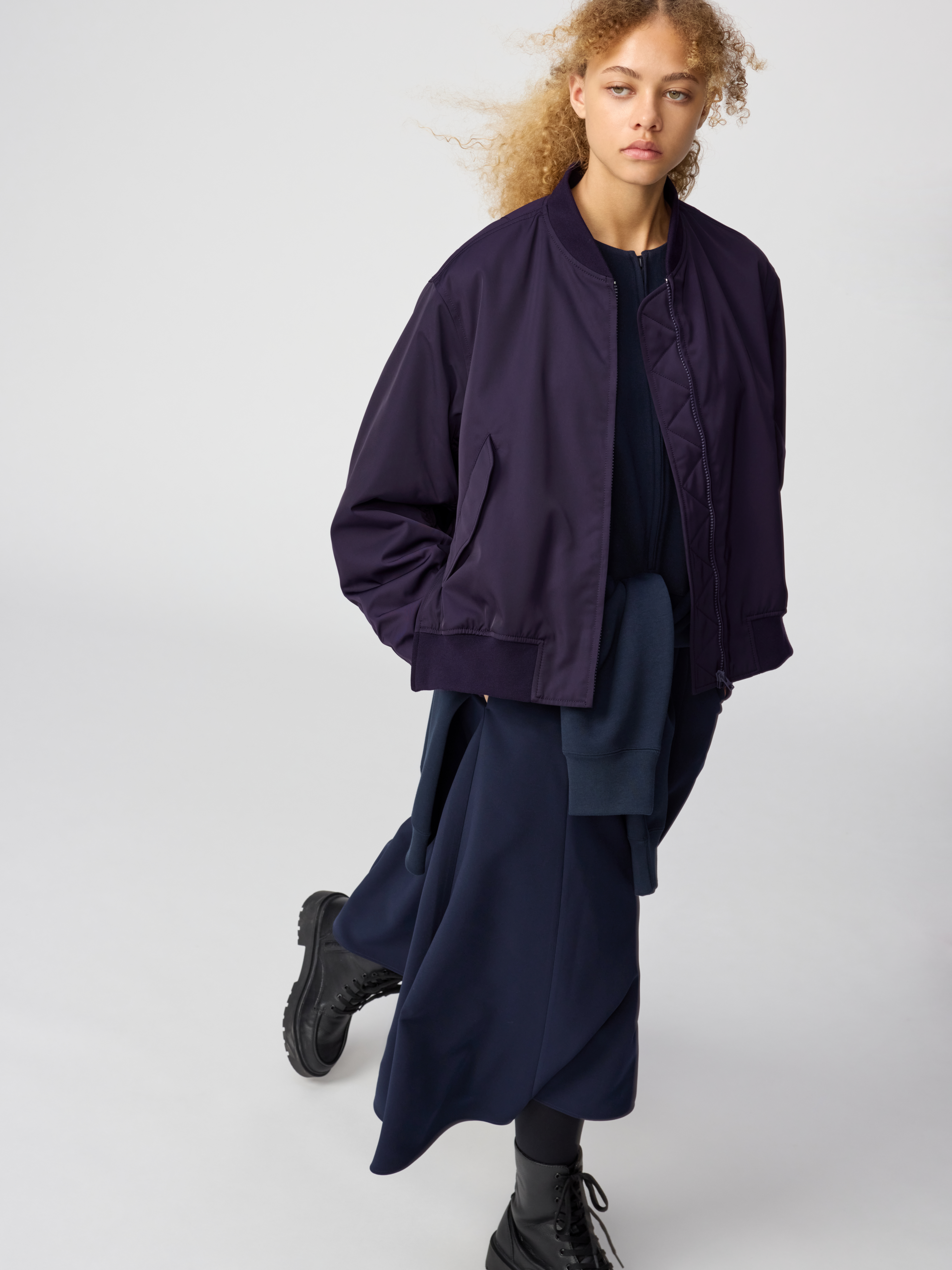女裝 羅紋布勞森外套 (UNIQLO : C)