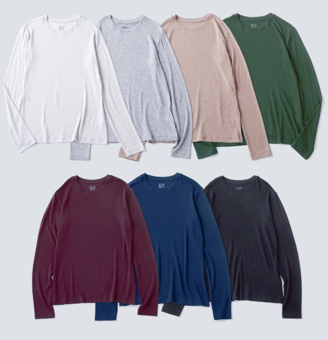 W’s HEATTECH Extra Warm Cashmere Blend Crew Neck T-shirt