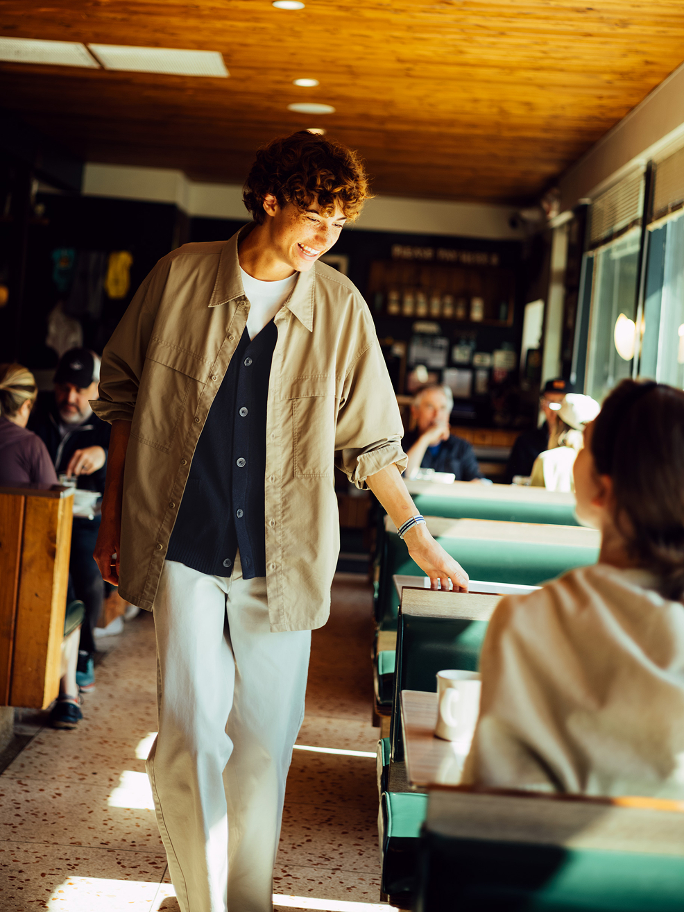 oversized shirt style model image