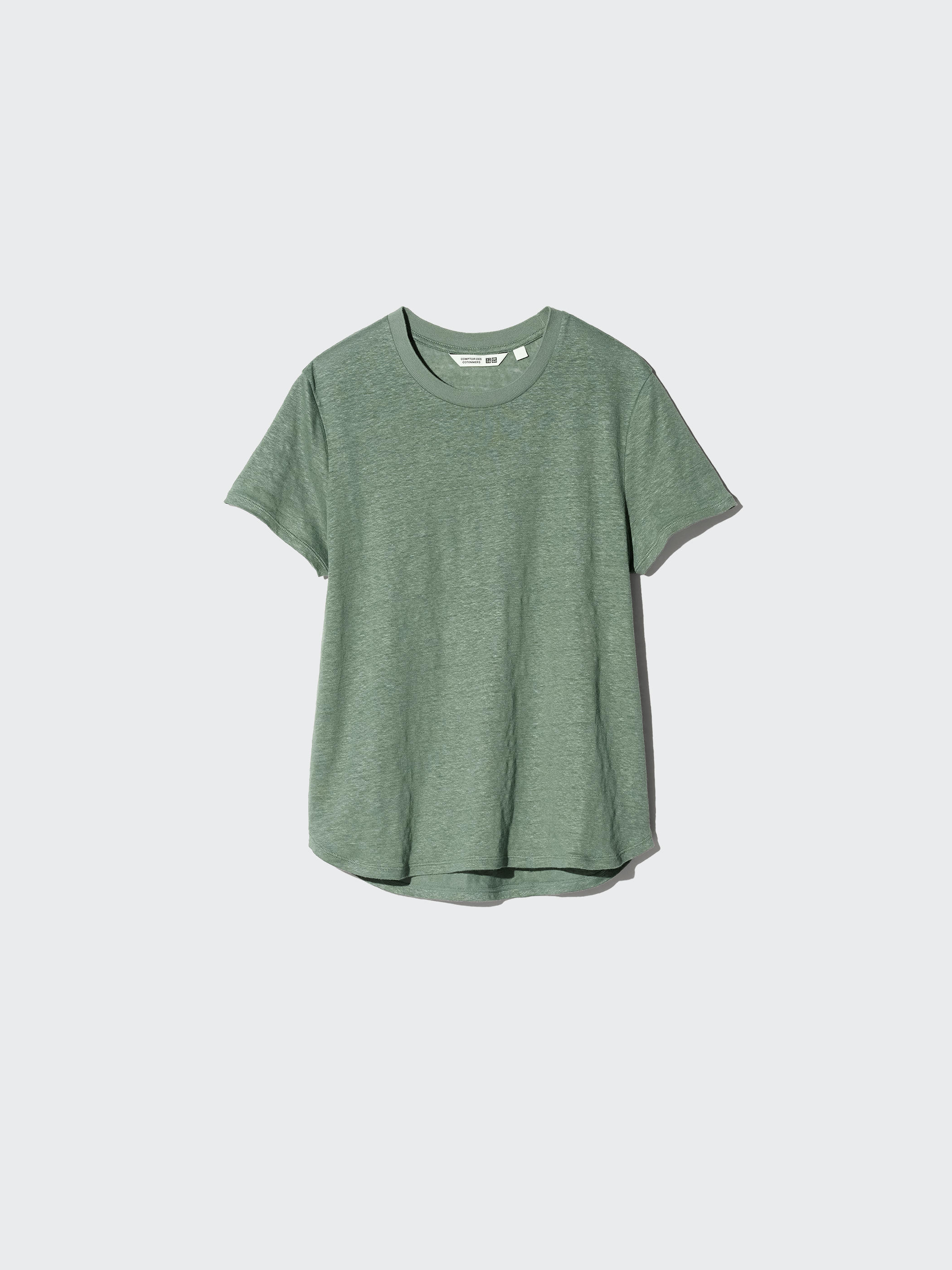 女裝 亞麻圓領T恤(短袖) (UNIQLO and COMPTOIR DES COTONNIERS)