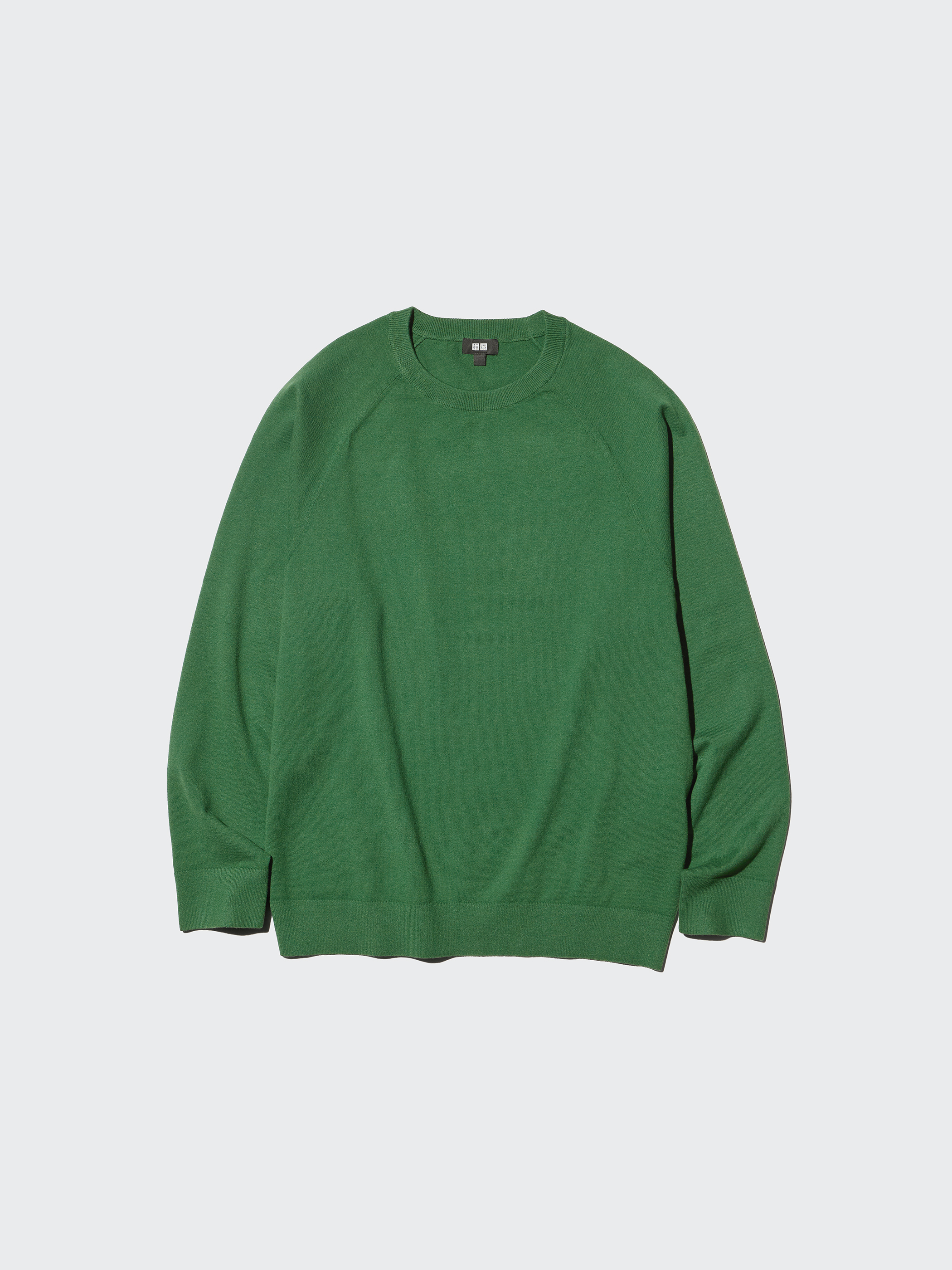 可機洗棉質混紡圓領針織衫(長袖)