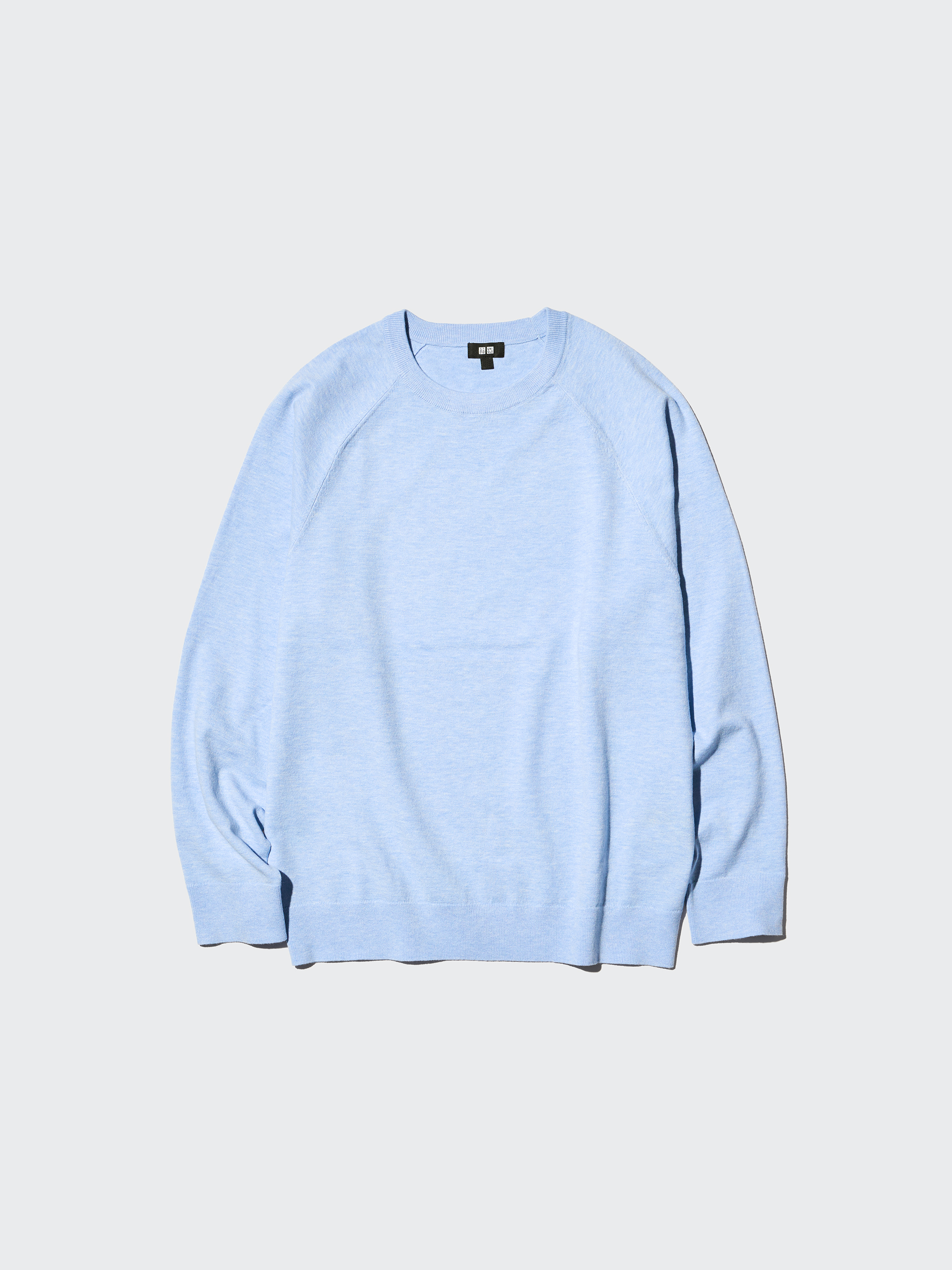 可機洗棉質混紡圓領針織衫(長袖)