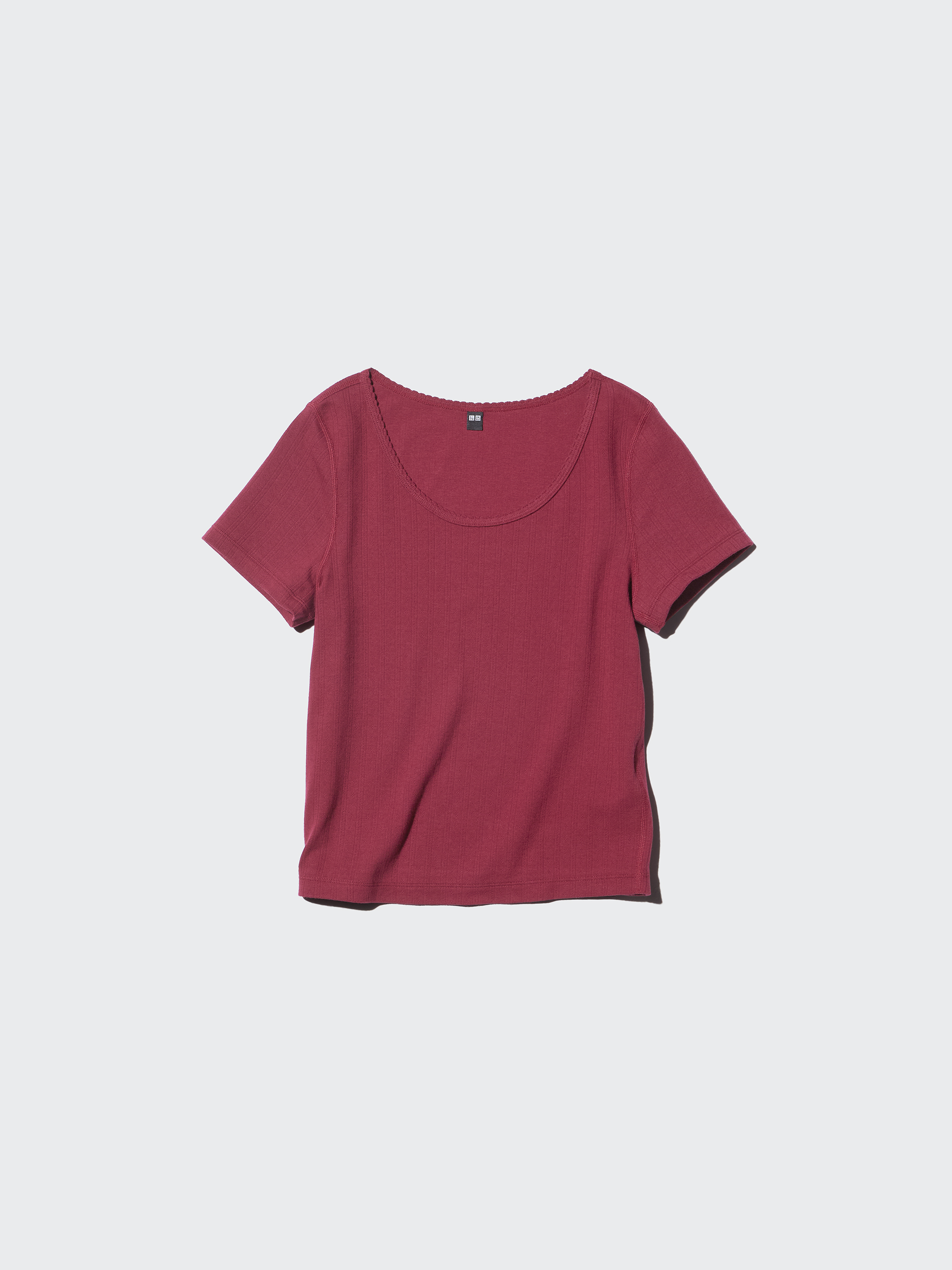 女裝 紋理短版上衣(短袖)