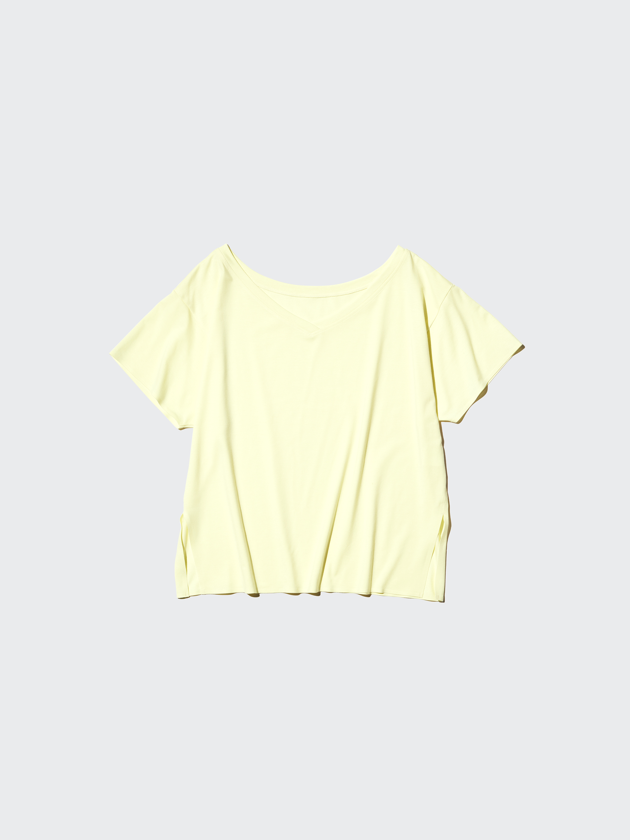 女裝 AIRism寬版V領T恤(短袖)(2way)