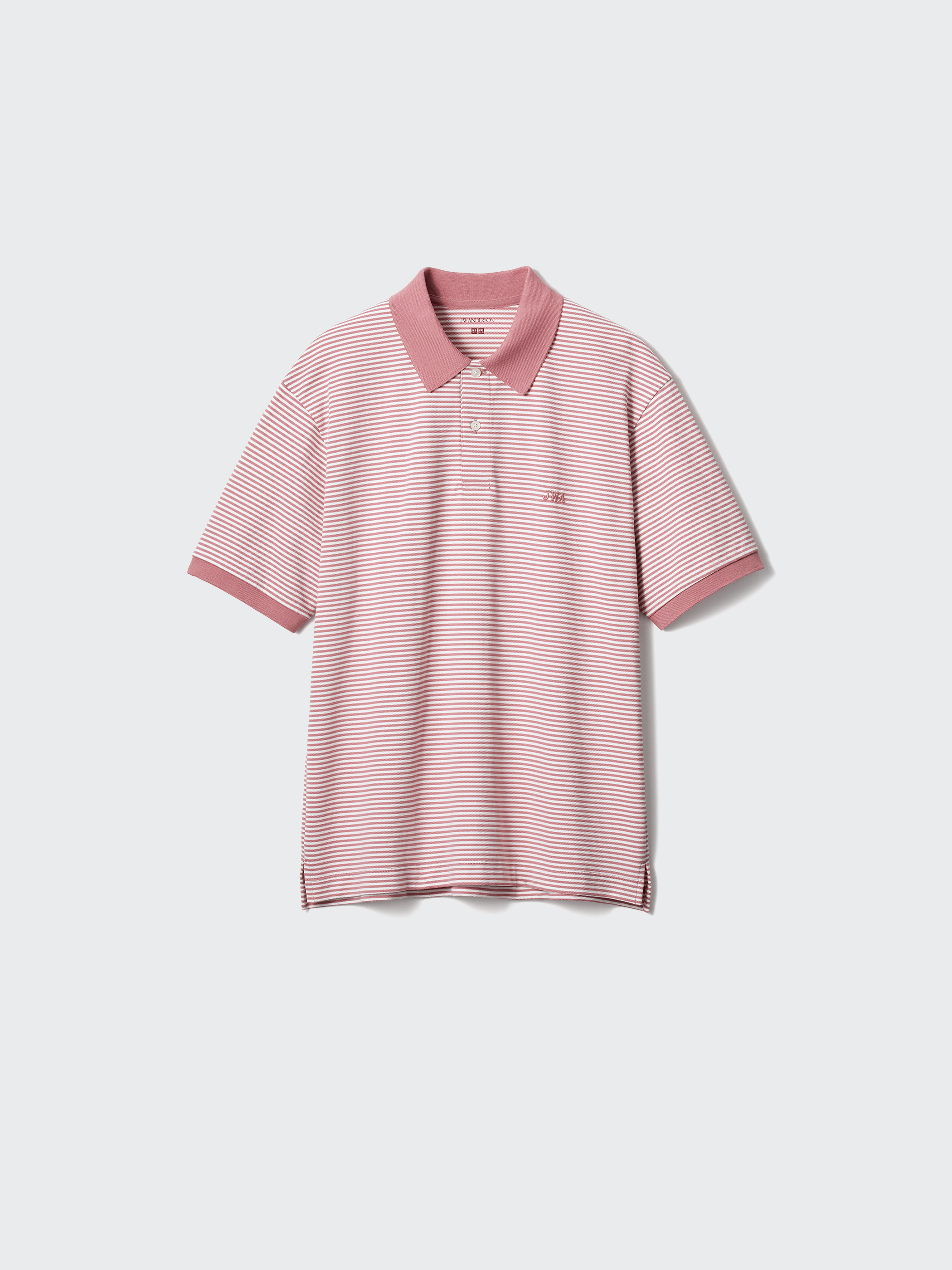 DRY網眼POLO衫(短袖)(細條紋) (UNIQLO and JW ANDERSON)