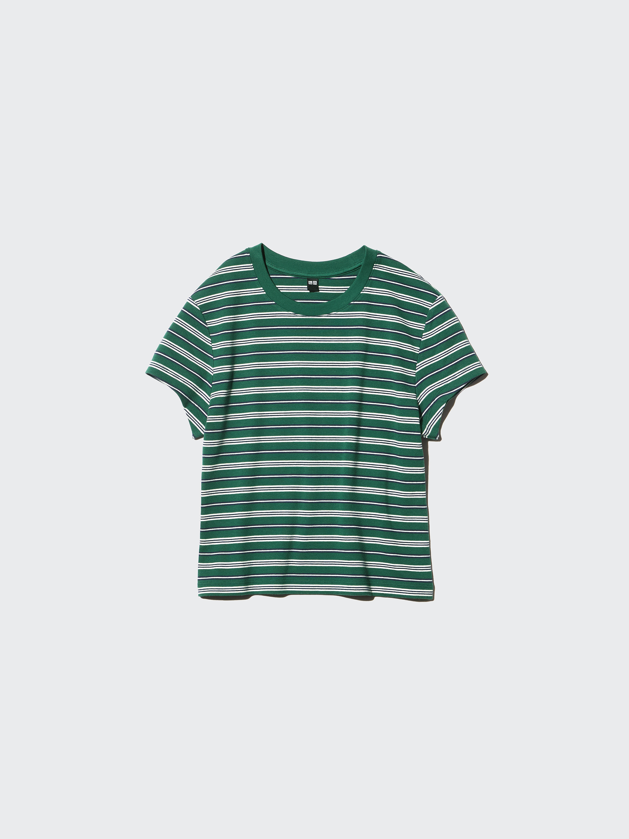 女裝 短版條紋T恤(短袖)