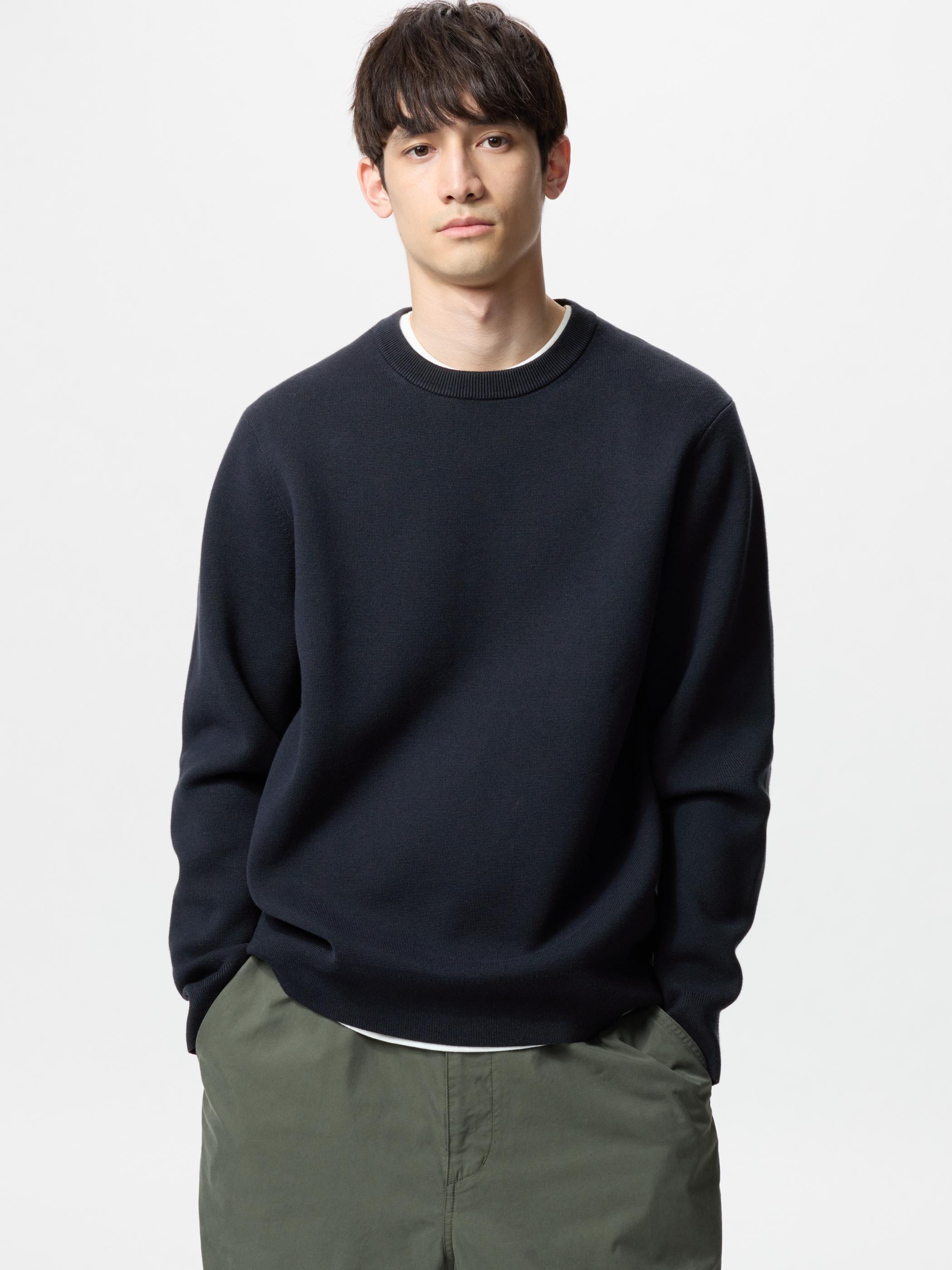 MEN WASHABLE MILANO RIBBED CREW NECK SWEATER